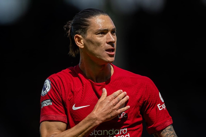 Darwin Núñez trong màu áo của Liverpool